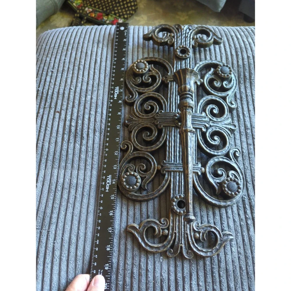 Vintage Homco Hollywood Regency Core Ornate Hammered Gold Sconce